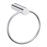 ECKOREA® Polished Chrome Ring Towel Holder ECK-361-RS, Durable SUS304 Stainless Steel & Zinc Alloy, Wall-Mounted, Screw-in