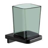 ECKOREA® Matte Black Tumbler Holder ECK-405C-BK, Tumbler Included, Durable Zinc Alloy, Wall-Mounted, Screw-in
