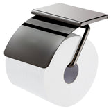 ECKOREA® Polished Black Pearl Toilet Paper Holder ECK-640H-BP, Durable SUS304 Stainless Steel & Zinc Alloy, Wall-Mounted, Screw-in