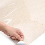 ROSEROSA Peel and Stick Glossy Faux Marble Architectural Film Self-Adhesive Vinyl Film Wallpaper Door Wrap Counter Top Border Mirror Molding Trim EG114