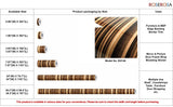 ROSEROSA Glossy Stripe Faux Wood Architectural Film EH146 - Peel and Stick Slat Wood Vinyl Wrap for Furniture Refinishing & Interior Design