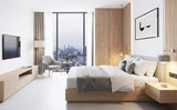 ROSEROSA Faux Oak Wood Architectural Film SPG528 - Peel and Stick Wood Grain Vinyl Wrap for Door Wrapping & Commercial Interior
