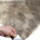 ROSEROSA Peel and Stick Rust Faux Metal Architectural Film Self-Adhesive Vinyl Film Wallpaper Door Wrap Counter Top Border Mirror Molding Trim ET040