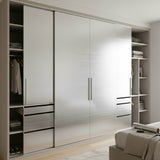 ROSEROSA Faux Stainless Steel Architectural Film HL245 – Peel and Stick Self-Adhesive Vinyl Wrap for Commercial & Professional Interiors