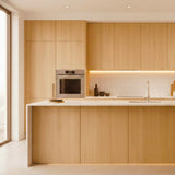 ROSEROSA Peel and Stick Faux Beech Wood Architectural Film Self-Adhesive Vinyl Film Wallpaper Door Wrap Counter Top Border Mirror Molding Trim KW051