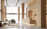 ROSEROSA Faux Teak Wood Architectural Film KW242 - Peel and Stick Wood Grain Vinyl Wrap for Commercial Interior & Furniture Upcycling