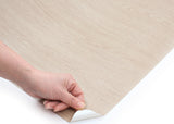 ROSEROSA Faux Oak Wood Architectural Film KW317 - Peel and Stick Wood Grain Vinyl Wrap for Door Wrapping & Commercial Interior