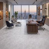 ROSEROSA Peel and Stick Rigid Core Concrete Pattern Floor Tiles ECK-202 | Waterproof Durable Vinyl Flooring for Commercial & Residential Spaces