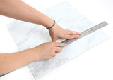 ROSEROSA Peel and Stick Rigid Core Marble Pattern Floor Tiles ECK-301 | Waterproof Durable Vinyl Flooring for Commercial & Residential Spaces