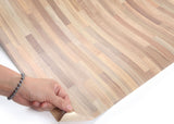 ROSEROSA Panel Faux Wood Architectural Film LW497 - Peel and Stick Slat Wood Vinyl Wrap for Residential Interior & Commercial Accents