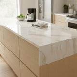 ROSEROSA Peel and Stick Glossy Faux Marble Architectural Film Self-adhesive Wallpaper Door Wrap Counter Top Border Mirror Molding Trim NI987