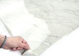 ROSEROSA Glossy Faux Marble Architectural Film PGS4133 - Peel and Stick Self-Adhesive Vinyl Wrap for Kitchen Countertops & Cabinets