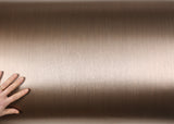 ROSEROSA Brushed Faux Metal Architectural Film RM19 - Peel and Stick Self-Adhesive Vinyl Wrap for Commercial & Furniture Refacing