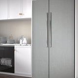 ROSEROSA Peel and Stick Brushed Faux Metal Architectural Film Self-adhesive Wallpaper Door Wrap Counter Top Border Mirror Molding Trim RM24