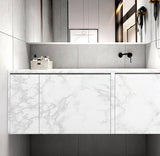 ROSEROSA Matte Faux Marble Architectural Film SM744 - Peel and Stick Self-Adhesive Vinyl Wrap for Kitchen Remodeling & Furniture Upcycling