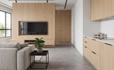 ROSEROSA Faux Oak Wood Architectural Film SPG508 - Peel and Stick Wood Grain Vinyl Wrap for Door Wrapping & Commercial Interior