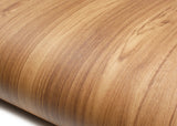 ROSEROSA Faux Teak Wood Architectural Film SPG526 - Peel and Stick Wood Grain Vinyl Wrap for Door Wrapping & Commercial Interior