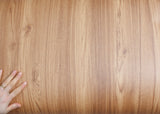 ROSEROSA Faux Teak Wood Architectural Film SPG526 - Peel and Stick Wood Grain Vinyl Wrap for Door Wrapping & Commercial Interior