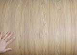 ROSEROSA Faux Oak Wood Architectural Film SPG528 - Peel and Stick Wood Grain Vinyl Wrap for Door Wrapping & Commercial Interior