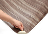 ROSEROSA Peel and Stick Stripe Faux Wood Architectural Film Self-adhesive Wallpaper Door Wrap Counter Top Border Mirror Molding Trim SPG547