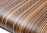 ROSEROSA Peel and Stick Stripe Faux Wood Architectural Film Self-adhesive Wallpaper Door Wrap Counter Top Border Mirror Molding Trim SPG552