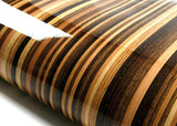 ROSEROSA Glossy Stripe Faux Wood Architectural Film EH146 - Peel and Stick Slat Wood Vinyl Wrap for Furniture Refinishing & Interior Design