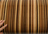 ROSEROSA Glossy Stripe Faux Wood Architectural Film EH146 - Peel and Stick Slat Wood Vinyl Wrap for Furniture Refinishing & Interior Design