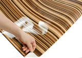 ROSEROSA Glossy Stripe Faux Wood Architectural Film EH146 - Peel and Stick Slat Wood Vinyl Wrap for Furniture Refinishing & Interior Design